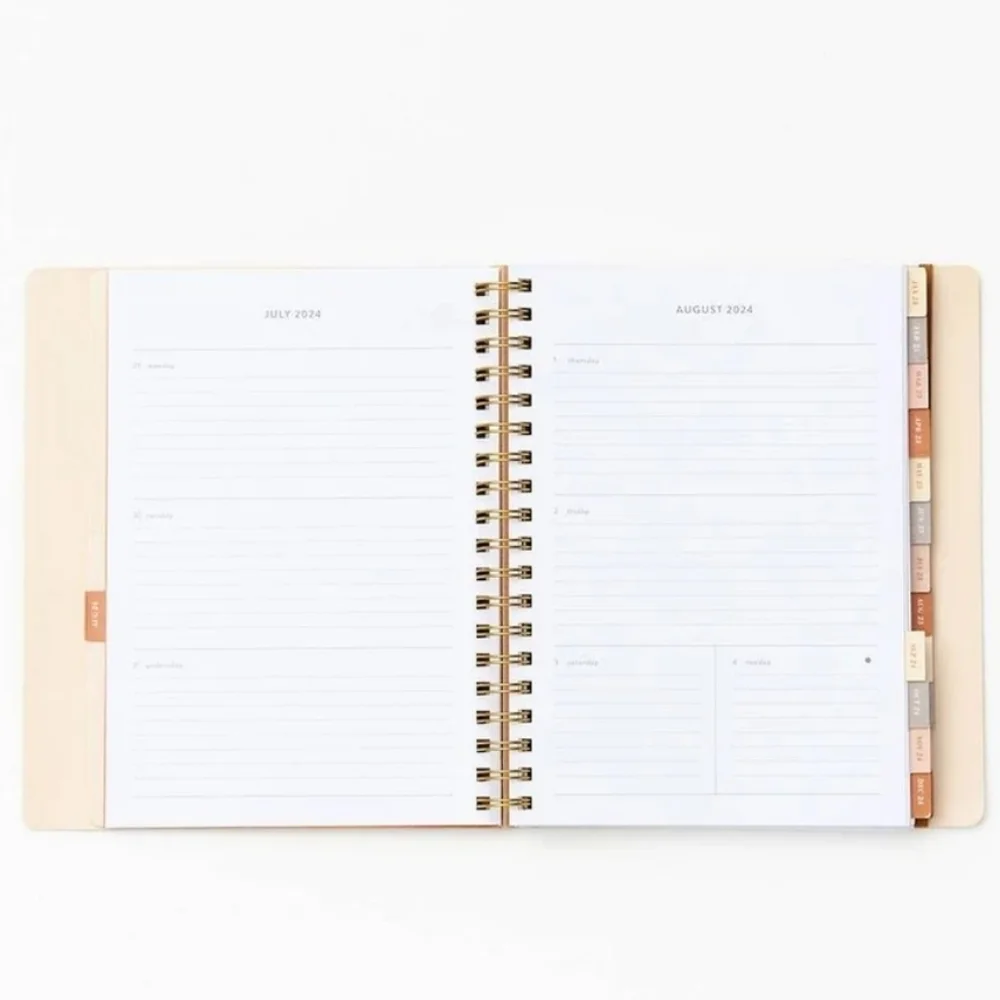 Floral 2025 Planner with Orange Accents